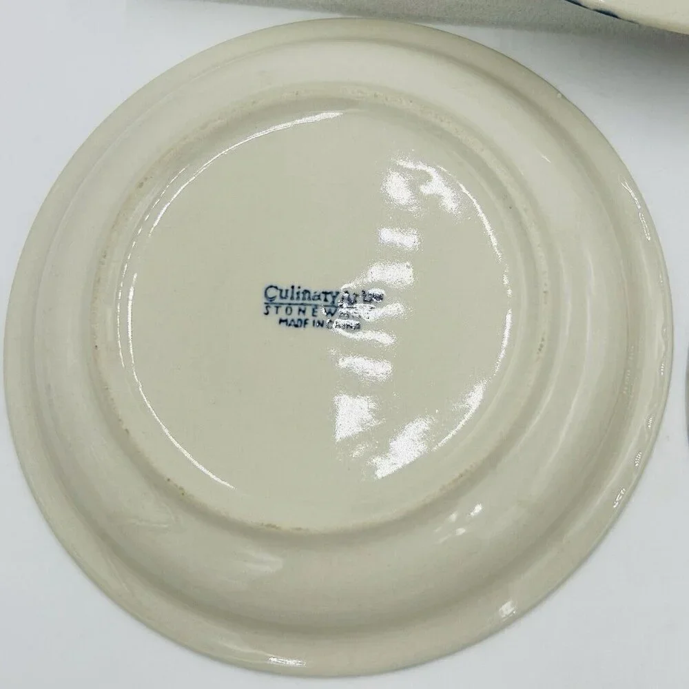 Culinary Arts Stoneware WELCOME HOME Dinner Plate and 2 Salad Plates Vintage